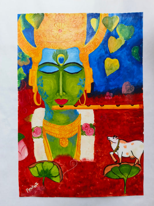 Lord Krishna Acrylic Painting