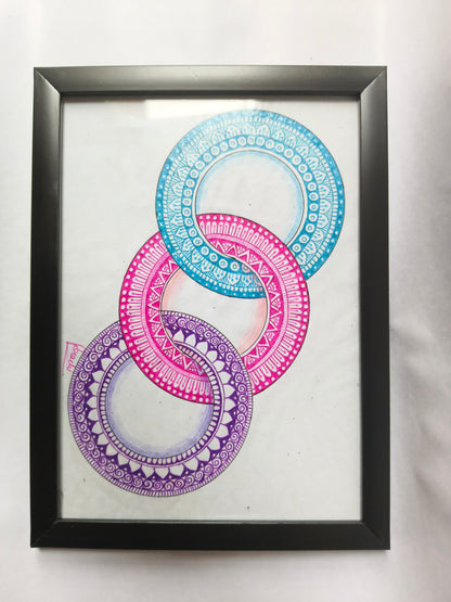 Ring Mandala Framed Painting