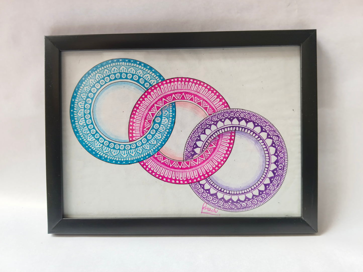 Ring Mandala Framed Painting