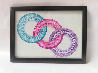 Ring Mandala Framed Painting