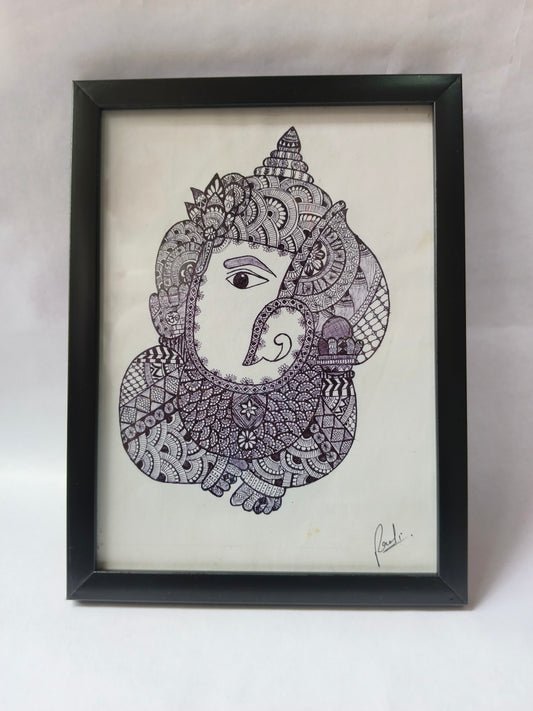 Handmade Ganesha Mandala Painting