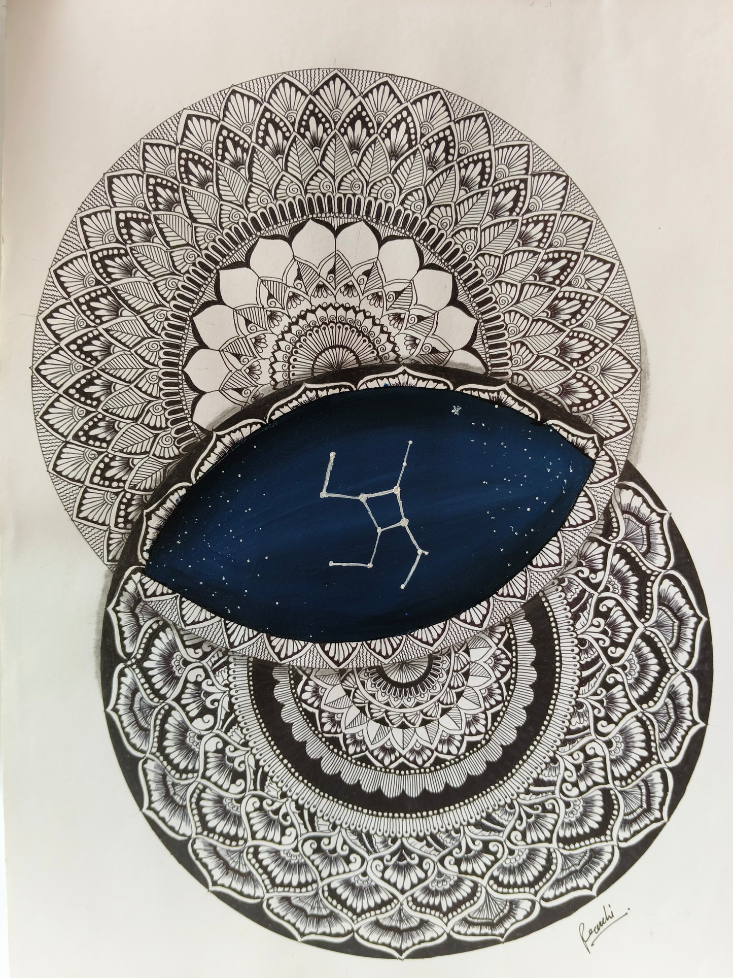 Celestial Handmade Mandala Painting