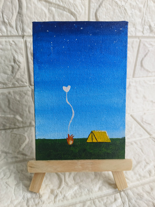 Camping Canvas Painting