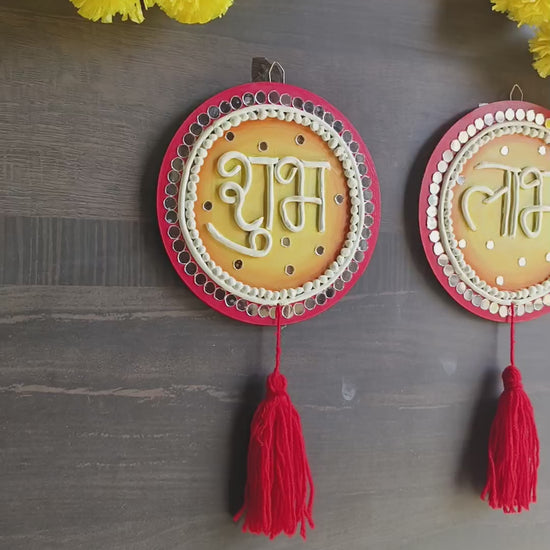 Handmade lippan Art - Shubh Labh for Diwali