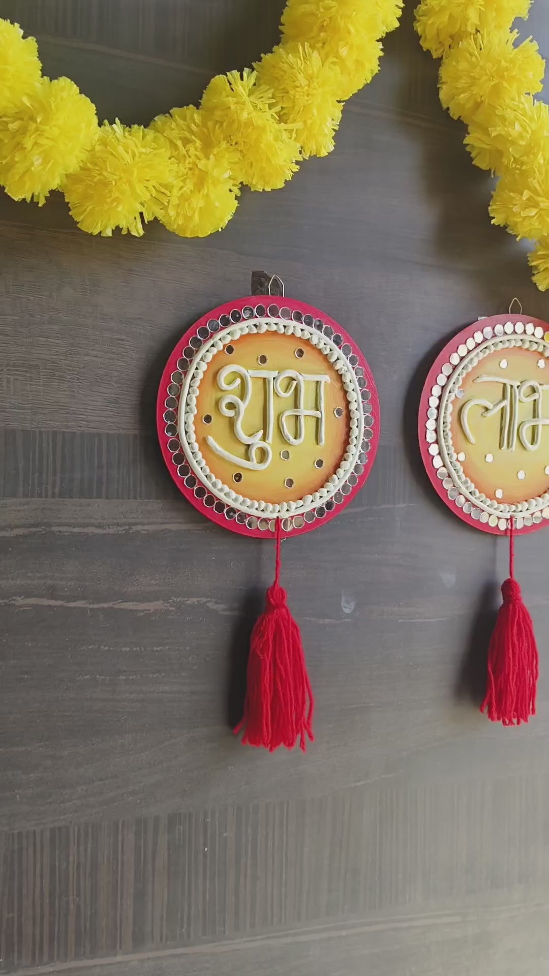 Handmade lippan Art - Shubh Labh for Diwali